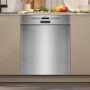 Neff N 50 Semi-Integrated Dishwasher - Smart Wi-Fi, D-Rated, Stainless steel control panel