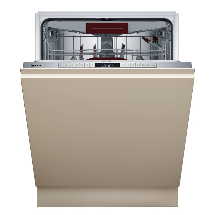 Neff N 50 Integrated Dishwasher - Smart Wi-Fi, D-Rated, Silver control panel