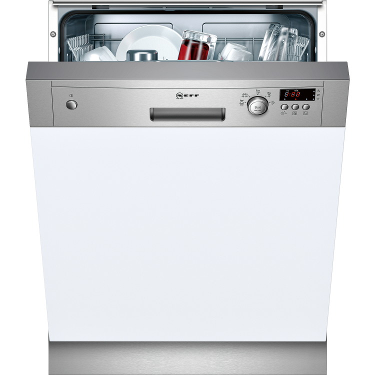 Neff S41E50N1GB 12 Place Semi-integrated Dishwasher With Stainless Steel Panel