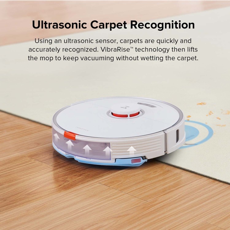 Refurbished Roborock S7+ Robot Vacuum Cleaner with Self-Emptying Station - White