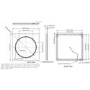 Square Backlit Heated Bathroom Mirror with Lights 800mm - Saturn