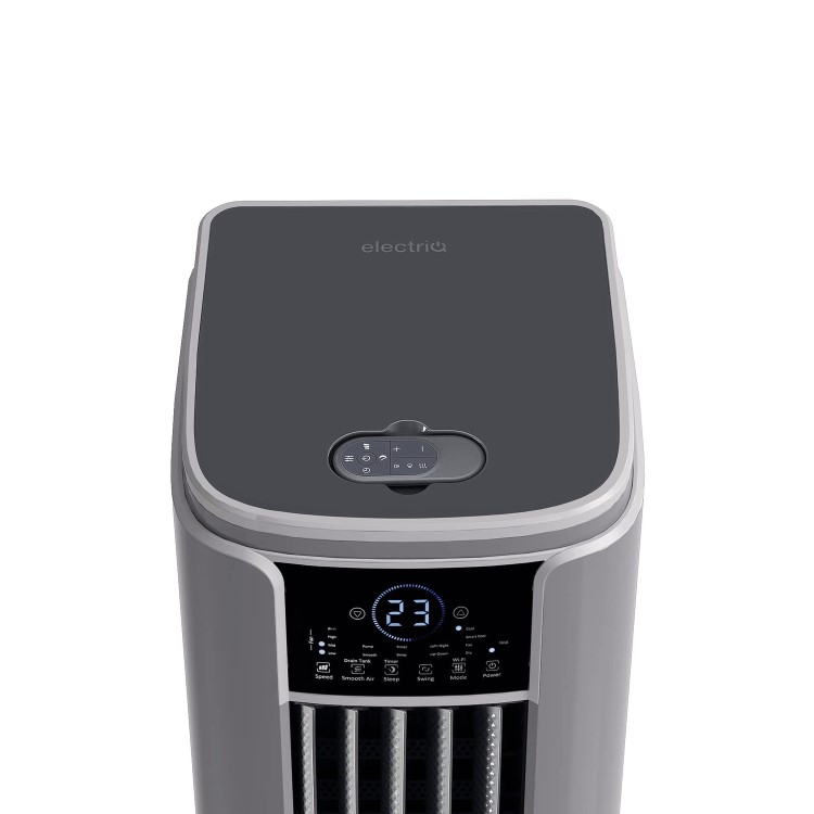 electriQ SupremeCool 10000 BTU Quiet Smart Portable Air Conditioner with Heat Pump