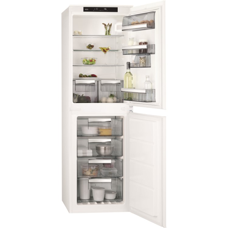 AEG SCE8181VNS 50-50 Integrated No Frost Fridge Freezer - Sliding Rail