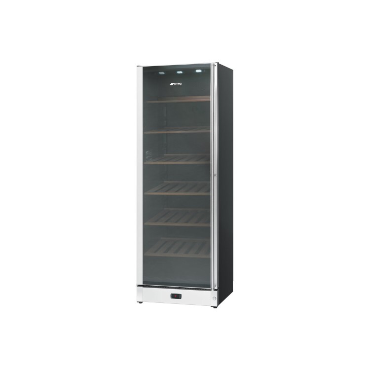 Smeg SCV115AS 60cm Classic Black & Stainless Steel Wine Cooler with Left Hand HingeGlass Door - 197