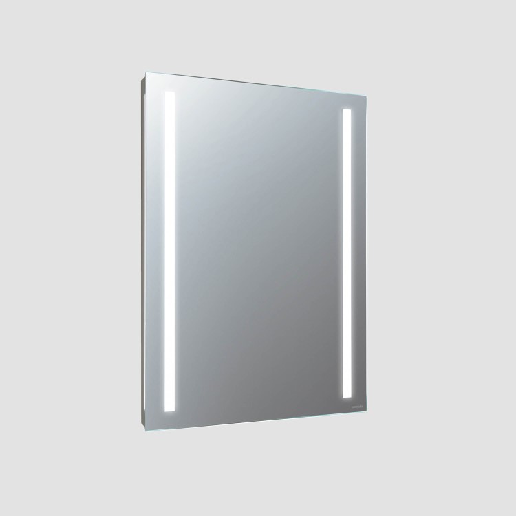 Sensio Lumino Evo+ Rectangular Bathroom Mirror with Battery Operated Lights - 500 x 700mm