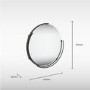 Sensio Aspect Curve Round Black Heated Bathroom Mirror with Lights - 600mm