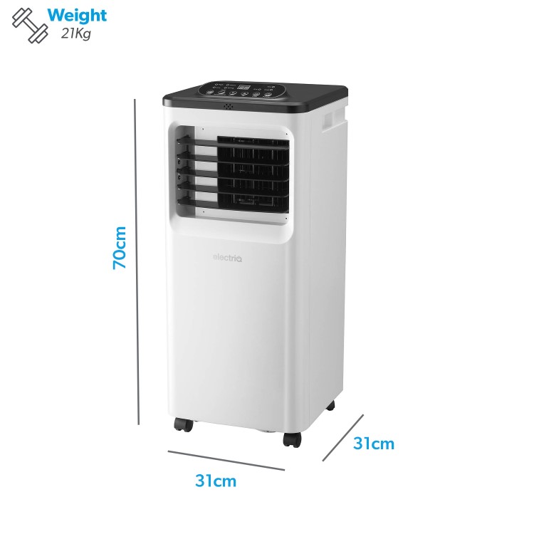 Refurbished electriQ Slimline 7000 BTU Portable Air Conditioner