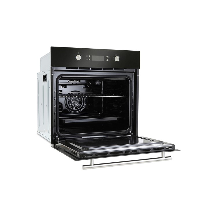 Montpellier SFOP94MFGG Multifunction Oven And Four Burner Gas-on-glass Hob Pack - Black