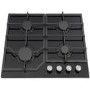 Montpellier SFOP94MFGG Multifunction Oven And Four Burner Gas-on-glass Hob Pack - Black