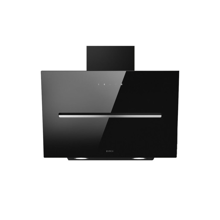 Refurbished Elica Shy SHY-BLK-60 60cm Angled Cooker Hood Black Glass