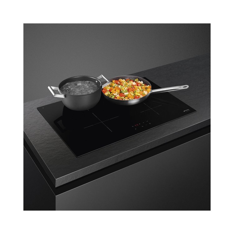 Refurbished Smeg SI2741DUK 75cm Plug and Play Induction Hob Black