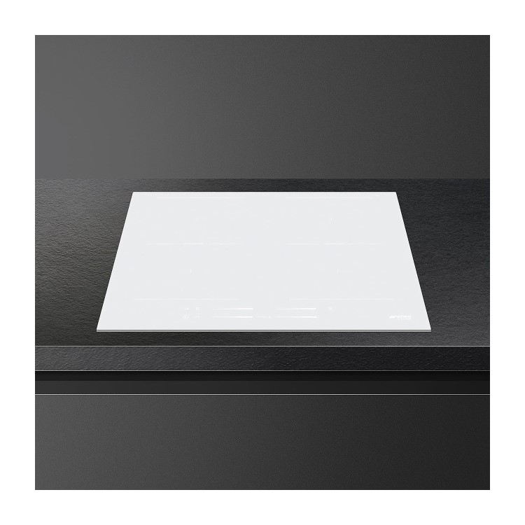 Smeg 60cm 4 Zone Induction Hob - White Glass