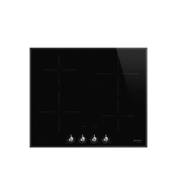 Smeg 60cm 4 Zone Induction Hob - Black