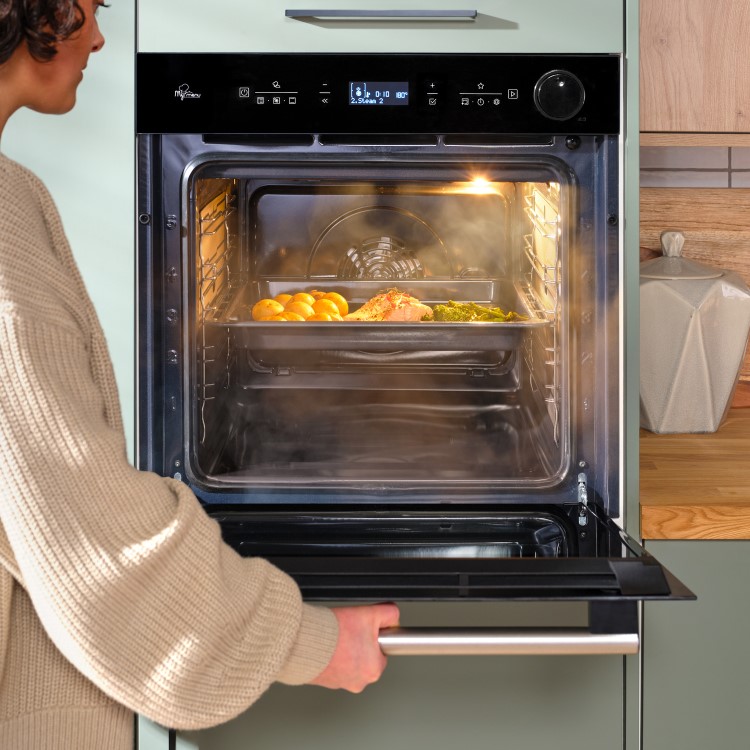 Hotpoint Class 4 Air Fry Electric Single Oven with Active Steam - Black