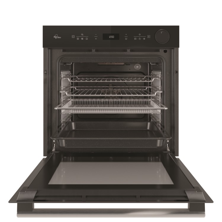 Refurbished Hotpoint Class 4 Air Fry SI4S854CBL Single Built In Electric Oven with Active Steam Black