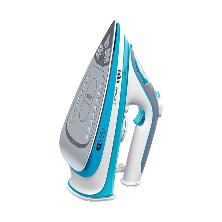 Braun SI5008BL TexStyle 5 2800W Steam Iron - White & Turquoise