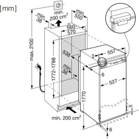 liebherr SIGN3566 In-column Integrated Freezer With Ice Maker