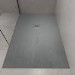 1000x800mm Rectangular Shower Tray with Grate - Grey Stone Resin Slate Effect - Sileti