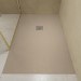 1000x800mm Rectangular Shower Tray with Grate - Cream Stone Resin Slate Effect - Sileti