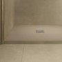 1200x800mm Rectangular Shower Tray with Grate - Cream Stone Resin Slate Effect - Sileti