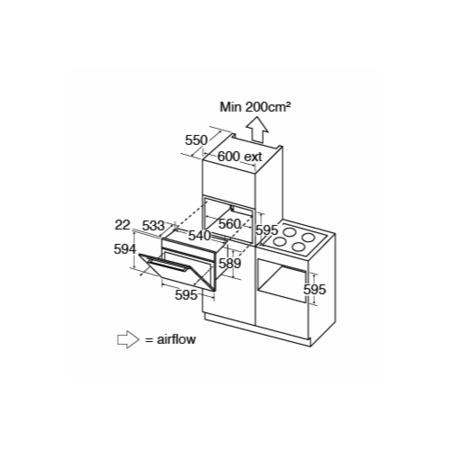 CDA SK650SS 10 Function Electric Built-in Single Oven With Pyrolytic Cleaning - Stainless Steel