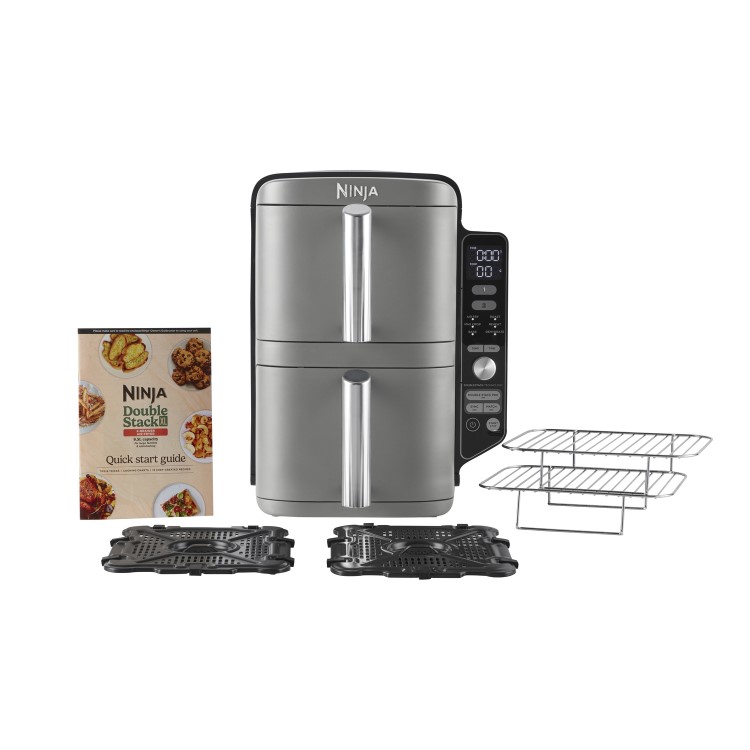 Ninja SL400UK Double Stack XL 9.5L 6-in-1 Dual Air Fryer - Grey