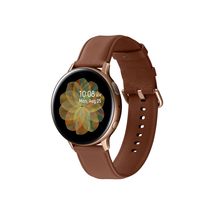 Samsung Galaxy Watch Active2 4G 44mm - Gold w/ Brown Leather Band