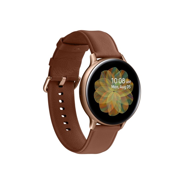 Samsung Galaxy Watch Active2 4G 44mm - Gold w/ Brown Leather Band