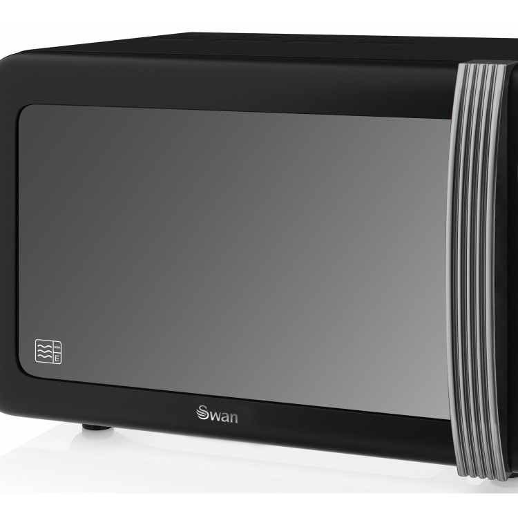 Swan Retro Digital SM22080BN 25L 900W Freestanding Microwave - Black