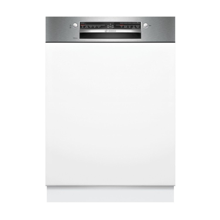 Bosch Series 2 Semi-Integrated Dishwasher - Smart Wi-Fi, D-Rated, Stainless steel control panel