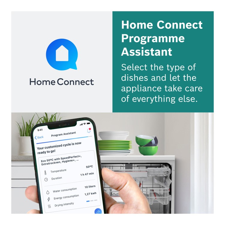 Bosch Series 2 Semi-Integrated Dishwasher - Smart Wi-Fi, D-Rated, Stainless steel control panel