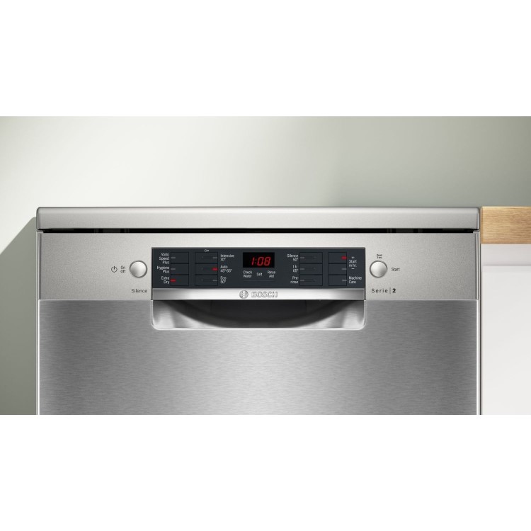 Bosch Series 2 Freestanding Dishwasher - Silver Inox