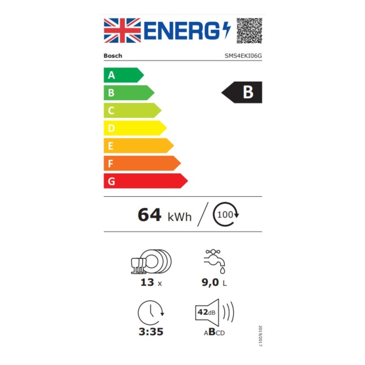 Refurbished Bosch Series 4 SMS4EKI06G 13 Place Freestanding Dishwasher Stainless Steel