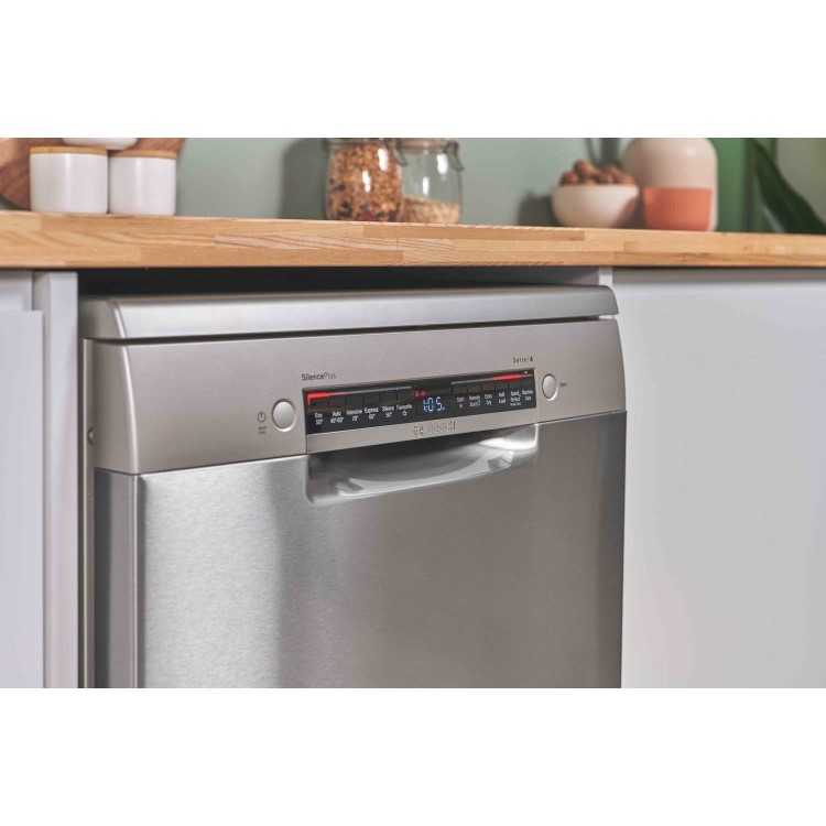 Bosch Series 4 Freestanding Dishwasher - Smart Wi-Fi, B-Rated, Stainless Steel