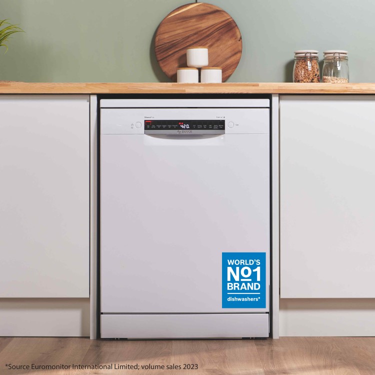 Bosch Series 4 Freestanding Dishwasher - Smart Wi-Fi, B-Rated, White