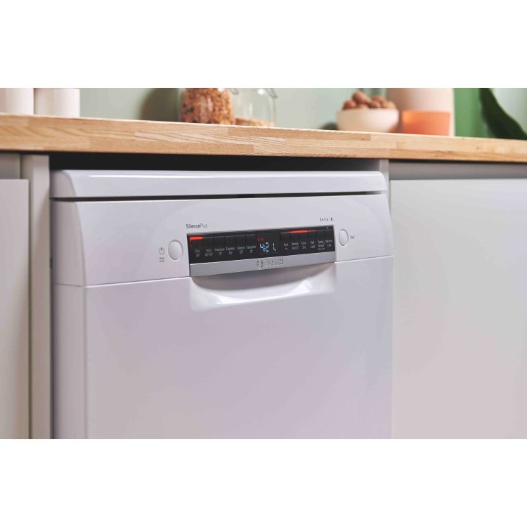 Bosch Series 4 Freestanding Dishwasher - Smart Wi-Fi, B-Rated, White