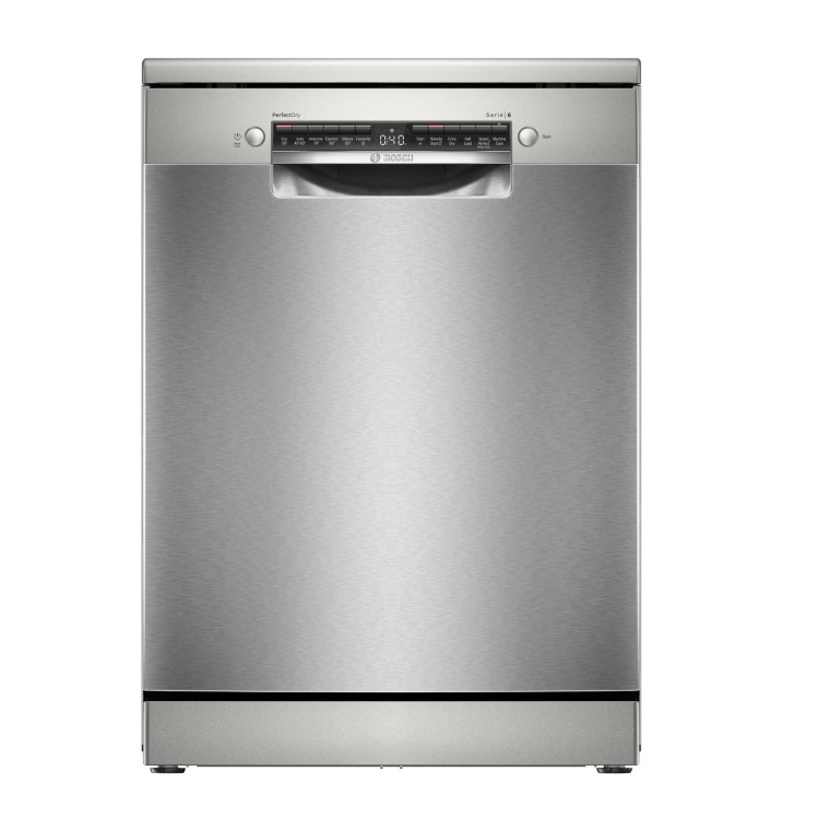 Refurbished Bosch Series 6 SMS6ZCI10G 14 Place Freestanding Dishwasher Silver