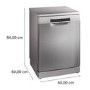 Refurbished Bosch Series 6 SMS6ZCI10G 14 Place Freestanding Dishwasher Silver