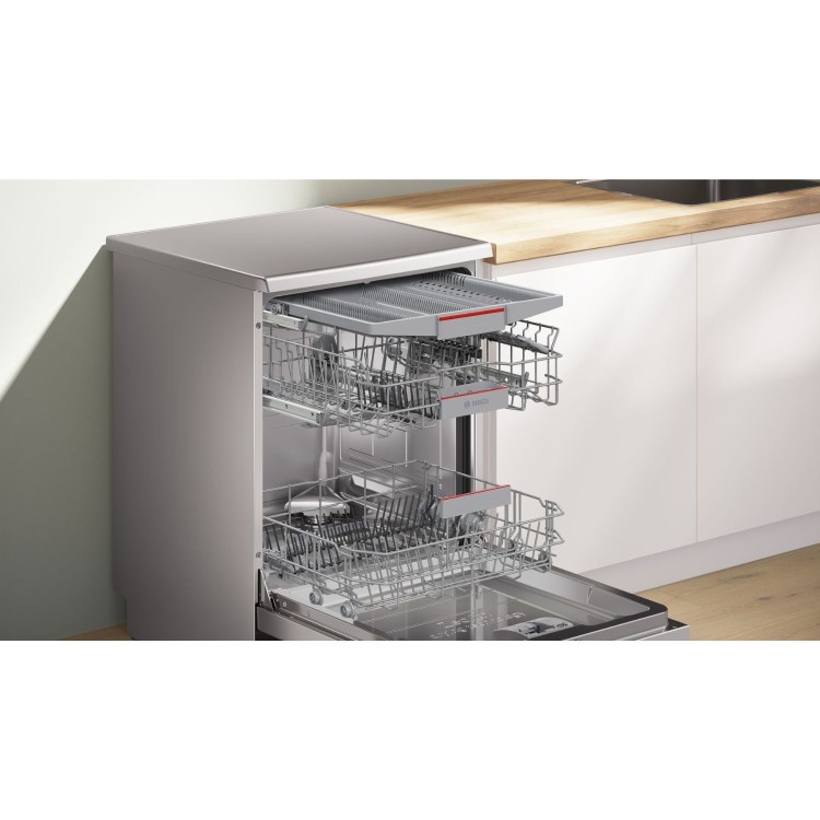 Refurbished Bosch Series 6 SMS6ZCI10G 14 Place Freestanding Dishwasher Silver