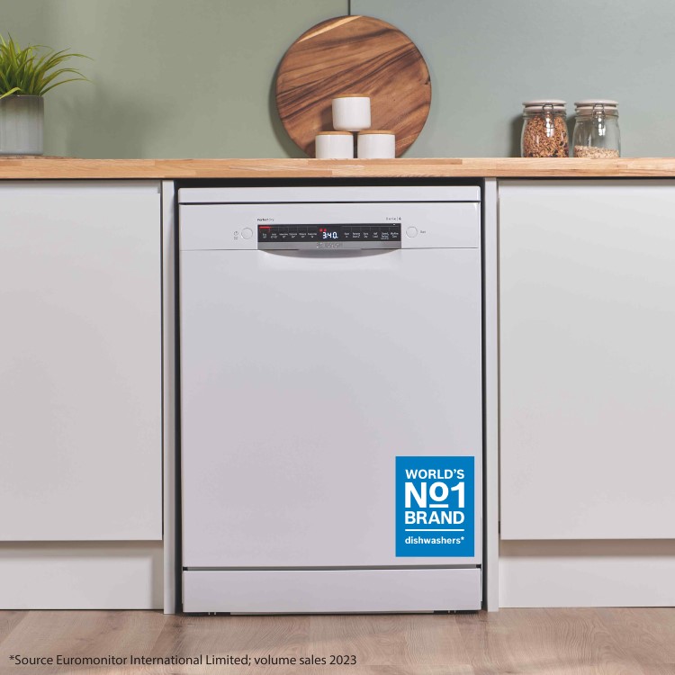 Bosch Series 6 Freestanding Dishwasher - Smart Wi-Fi, B-Rated, White