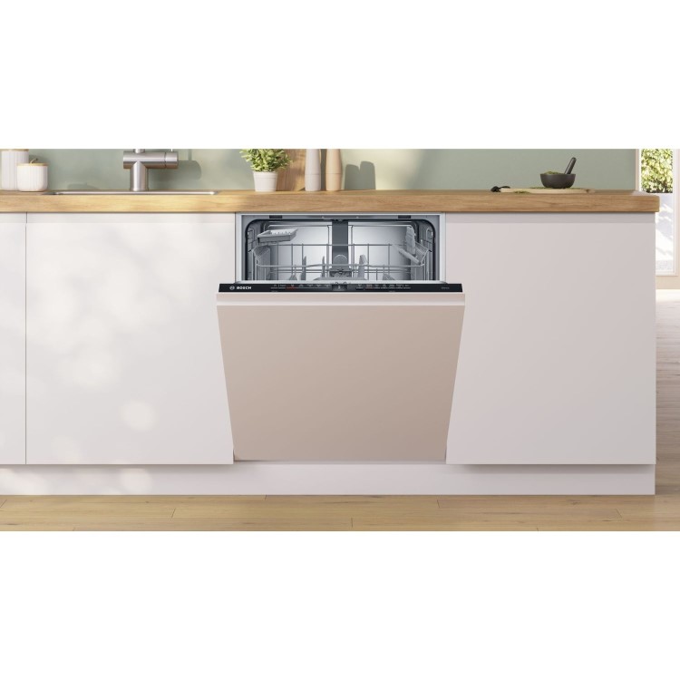 Bosch Series 2 Integrated Dishwasher - Smart Wi-Fi, D-Rated, Black control panel