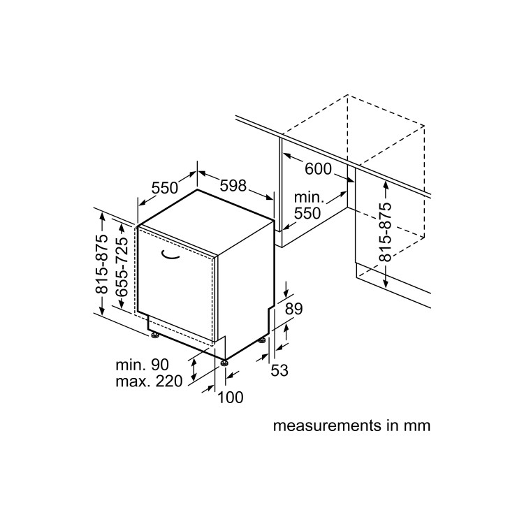 Bosch Series 2 12 Place Settings Fully Integrated Dishwasher