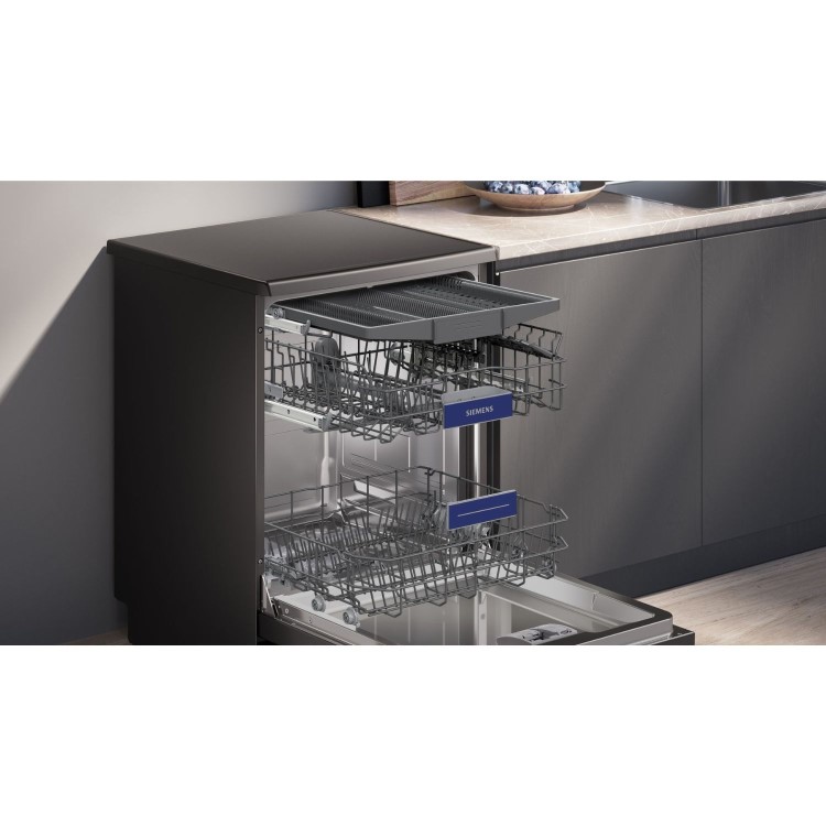 Siemens iQ300 Freestanding Dishwasher - Smart Wi-Fi, B-Rated, Black inox