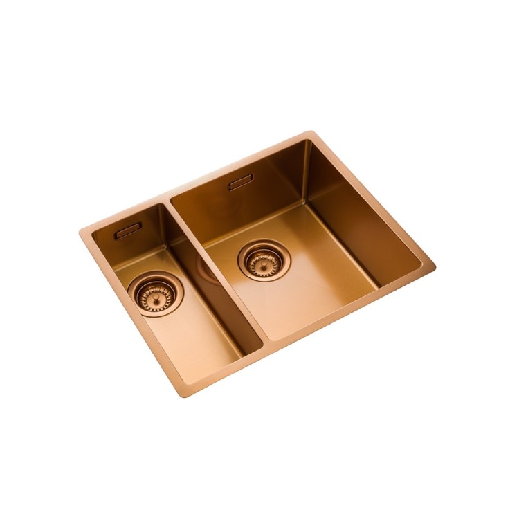 Rangemaster Spectra 1.5 Bowl Copper Stainless Steel Left Hand Kitchen Sink