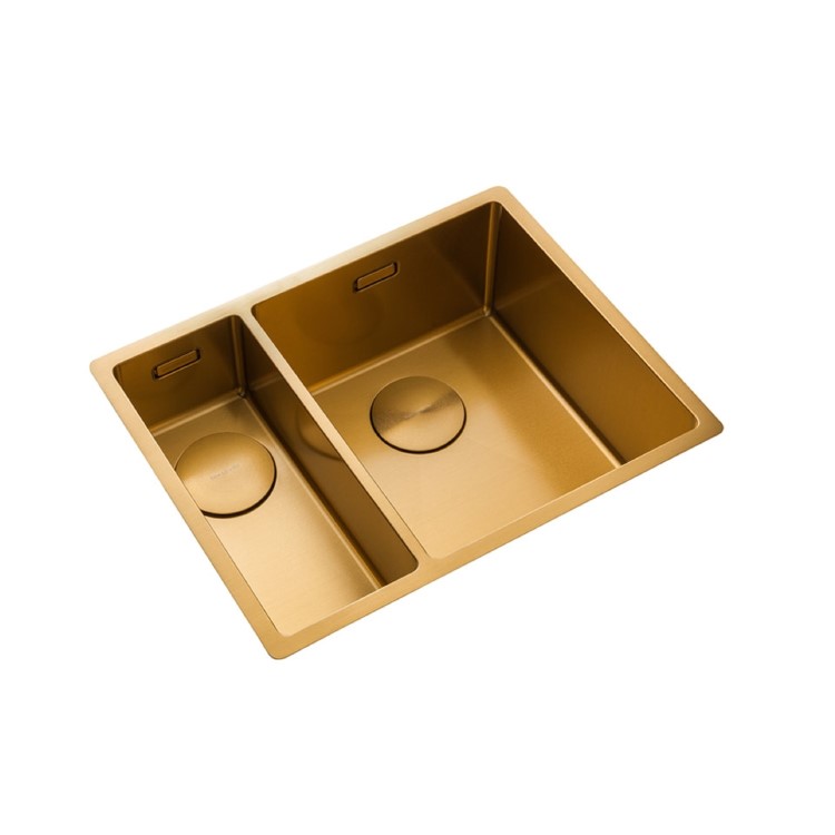 Rangemaster Spectra 1.5 Bowl Gold Stainless Steel Left Hand Kitchen Sink