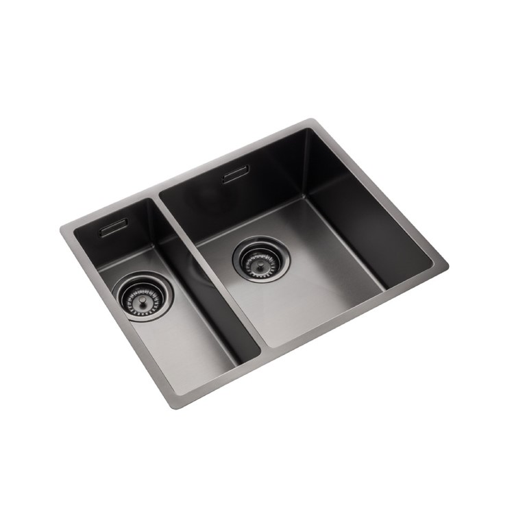 Rangemaster Spectra 1.5 Bowl Graphite Stainless Steel Left Hand Kitchen Sink