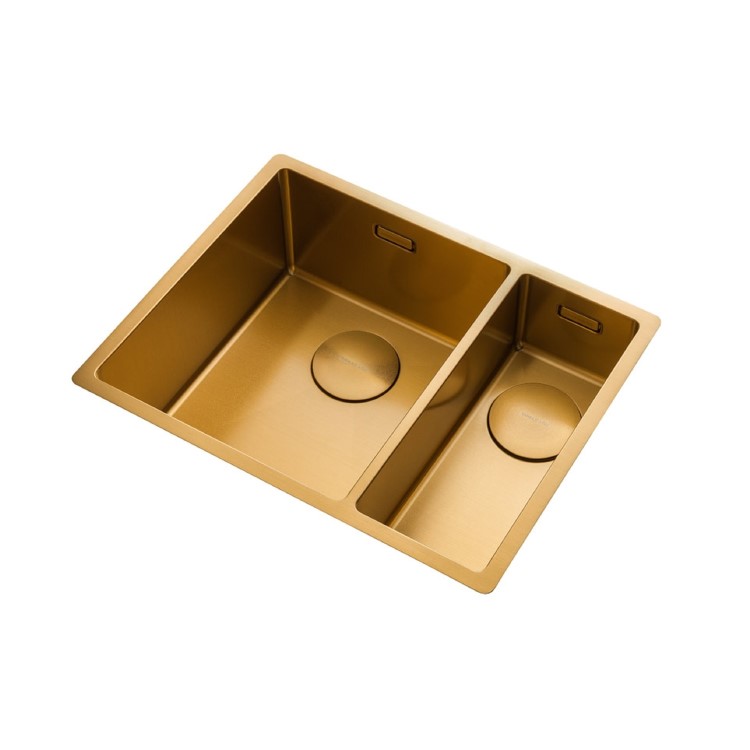 Rangemaster Spectra 1.5 Bowl Gold Stainless Steel Right Hand Kitchen Sink