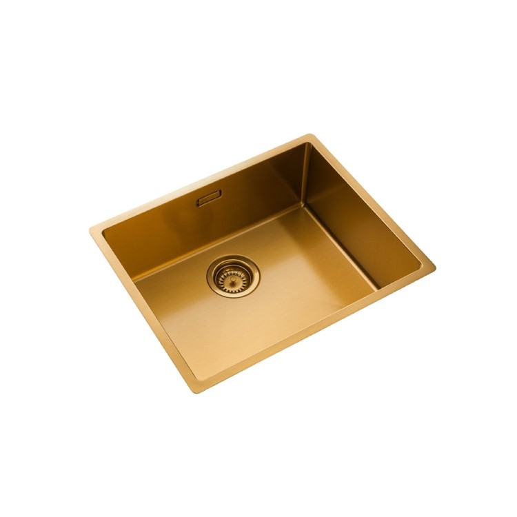 Rangemaster Spectra Single Bowl Gold Stainless Steel Kitchen Sink