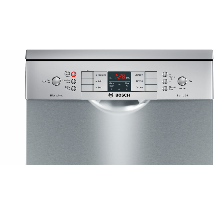 Bosch SPS46II00G Serie 4 Slimline 9 Place Freestanding Dishwasher - Silver