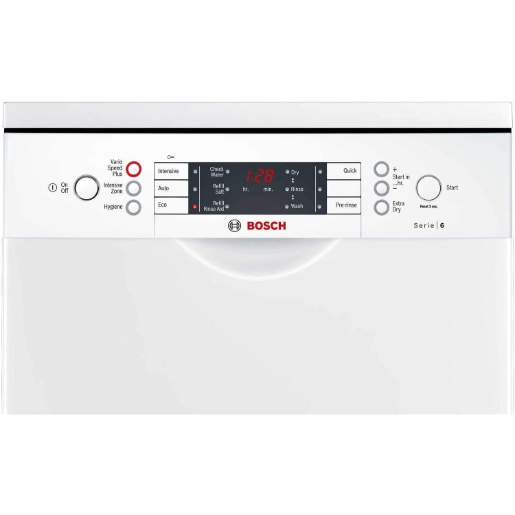 Bosch Serie 6 Active Water SPS59T02GB 10 Place Slimline Freestanding Dishwasher - White